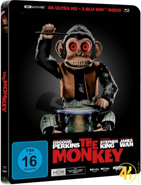 The Monkey 2024 Steelbook Ultra HD Blu-ray Disc