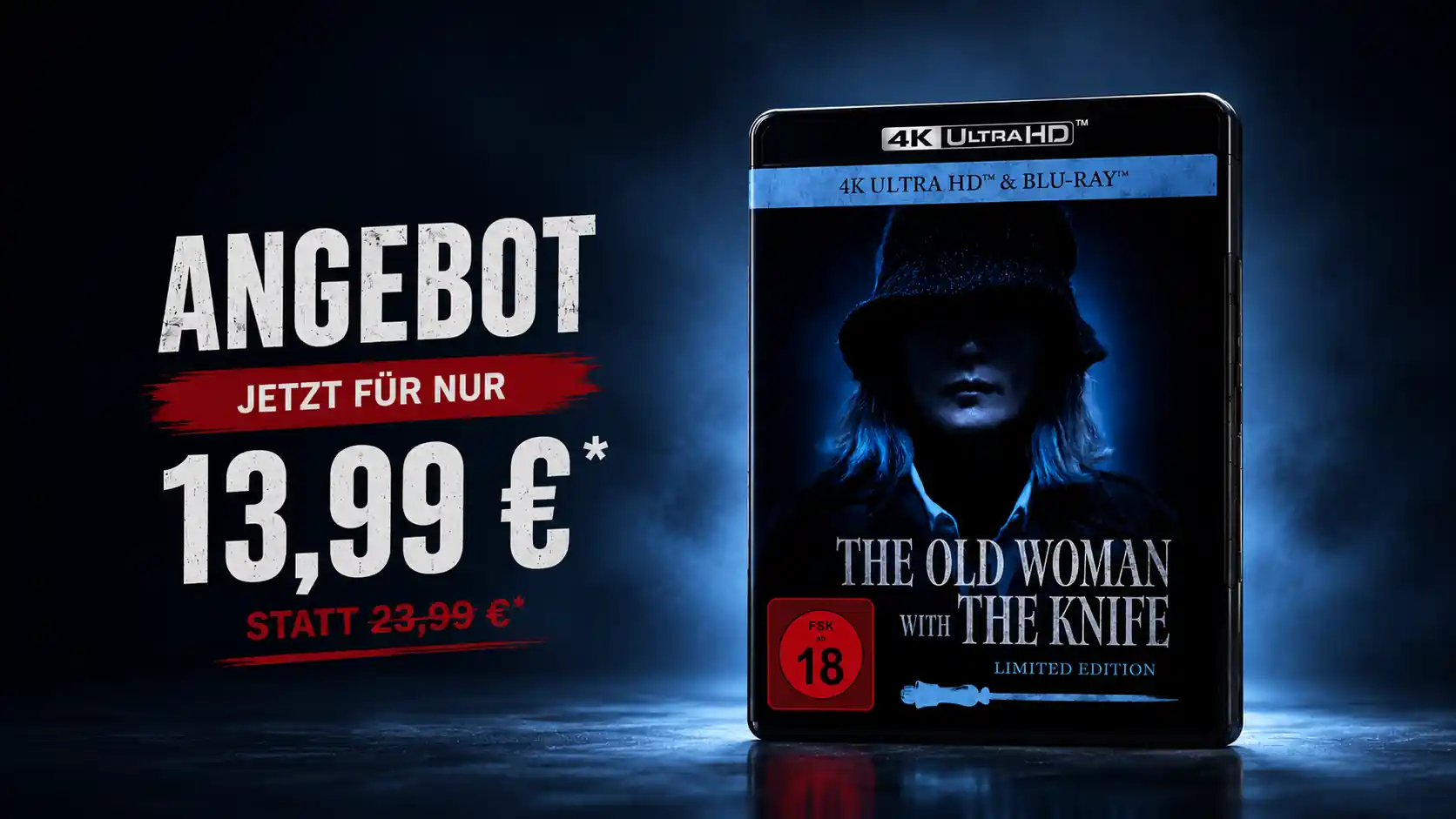 Die Ultra HD Blu-ray zu "The Old Woman with the Knife" kostet bei JCP nur noch 13,99 Euro