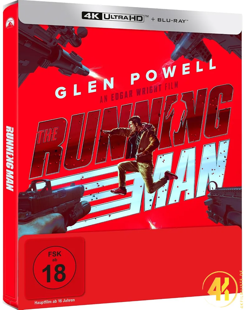 The Running Man Seitenansicht 4K Steelbook Ultra HD Blu-ray Disc