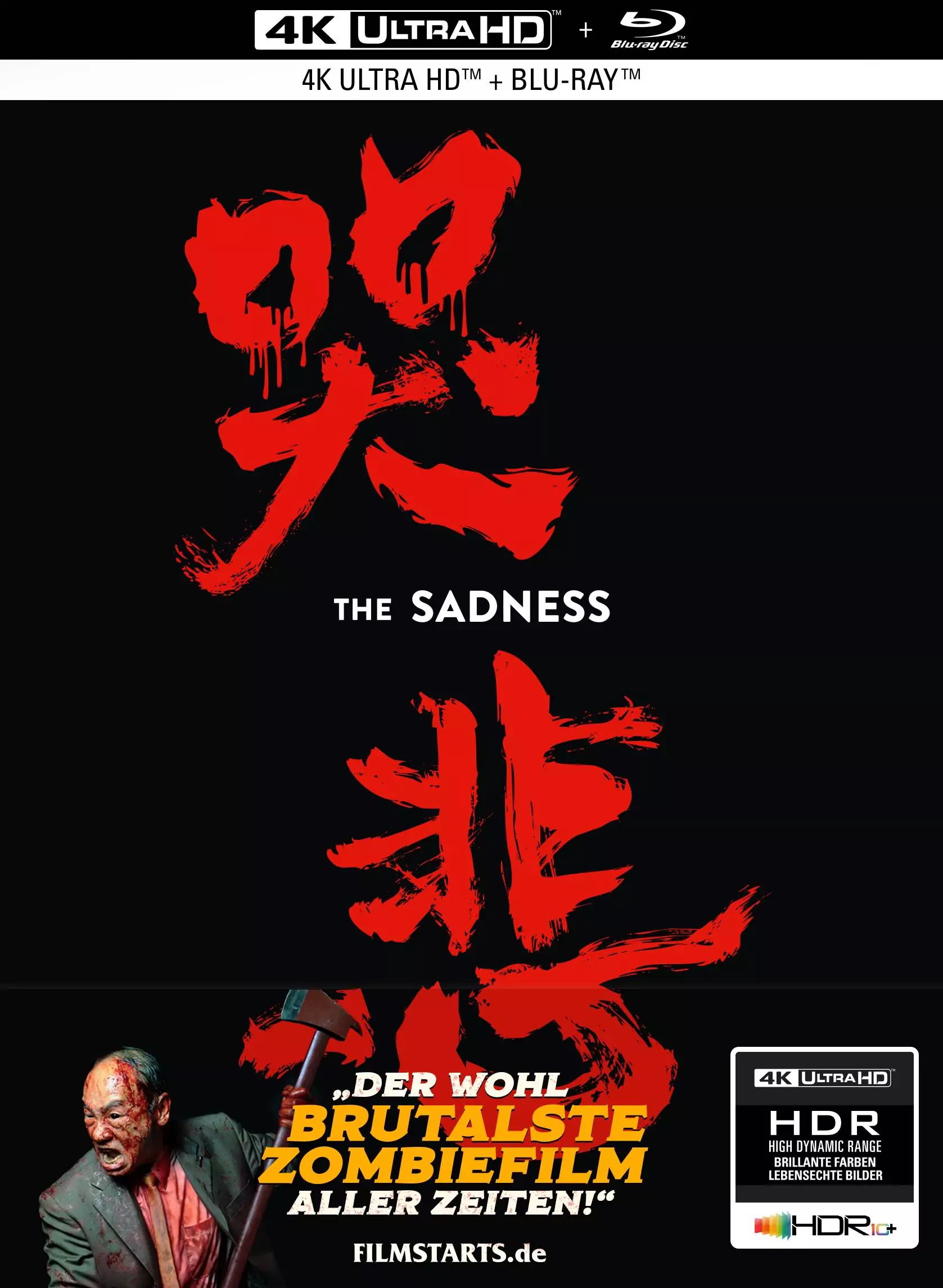 The Sadness 4K Mediabook mit HDR10+ und einem 24-seitigen Booklet