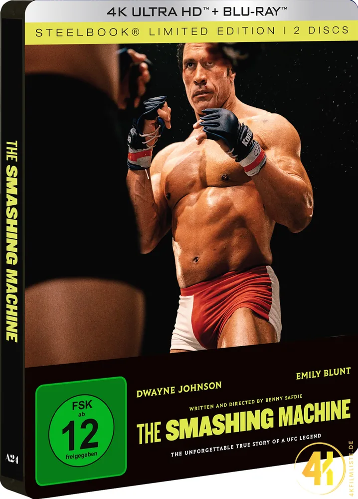 The Smashing Machine 4K Steelbook Ultra HD Blu-ray Disc
