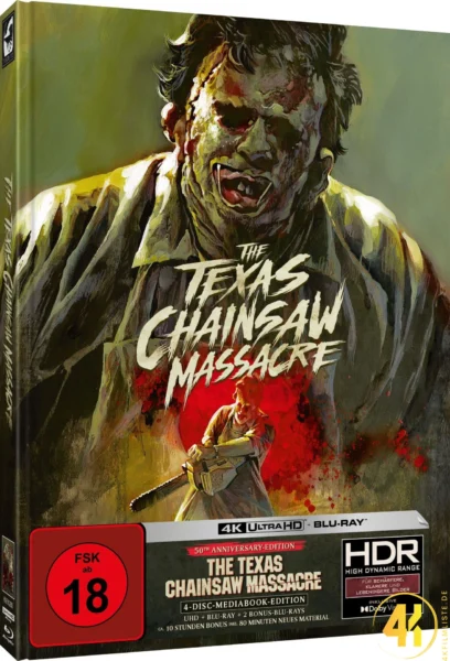 Blutgericht in Texas (Cover A / Kettensägen Edition) – 4K Mediabook (UHD + Blu-ray Disc + Bonus Blu-rays)