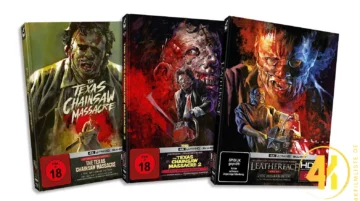 The Texas Chainsaw Massacre 1+2 & Leatherface (Full Set / Timo Würz) – 4K Mediabook (UHD + Blu-ray Disc)