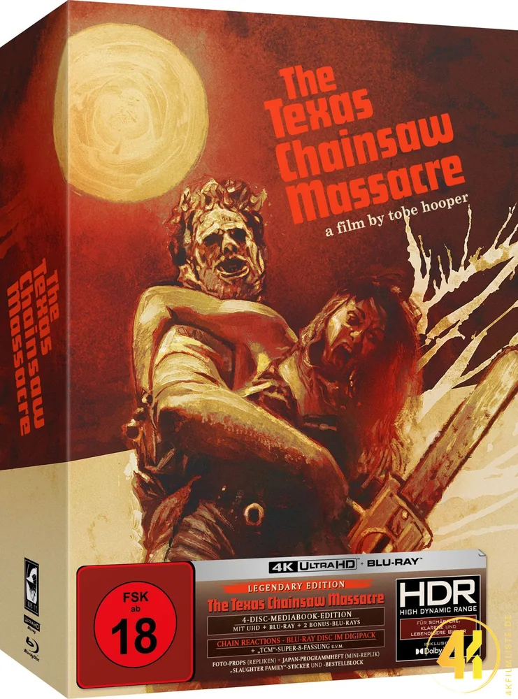 The Texas Chainsaw Massacre Legendary Bundle mit Chain Reactions und Dinner with Leatherface 4K Mediabook Ultra HD Blu-ray Disc