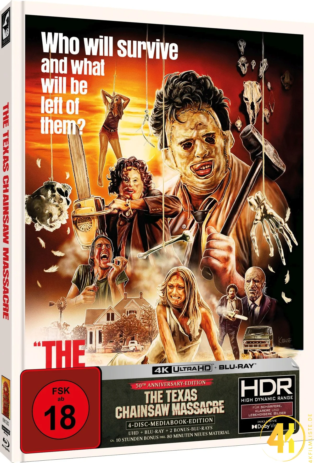 The Texas Chainsaw Massacre (Cover B) – 4K Mediabook (UHD + Blu-ray Disc + Bonus Blu-rays)