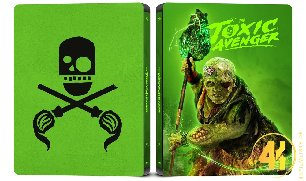 The Toxic Avenger 4K Steelbook Spine und Backcover Ultra HD Blu-ray Disc