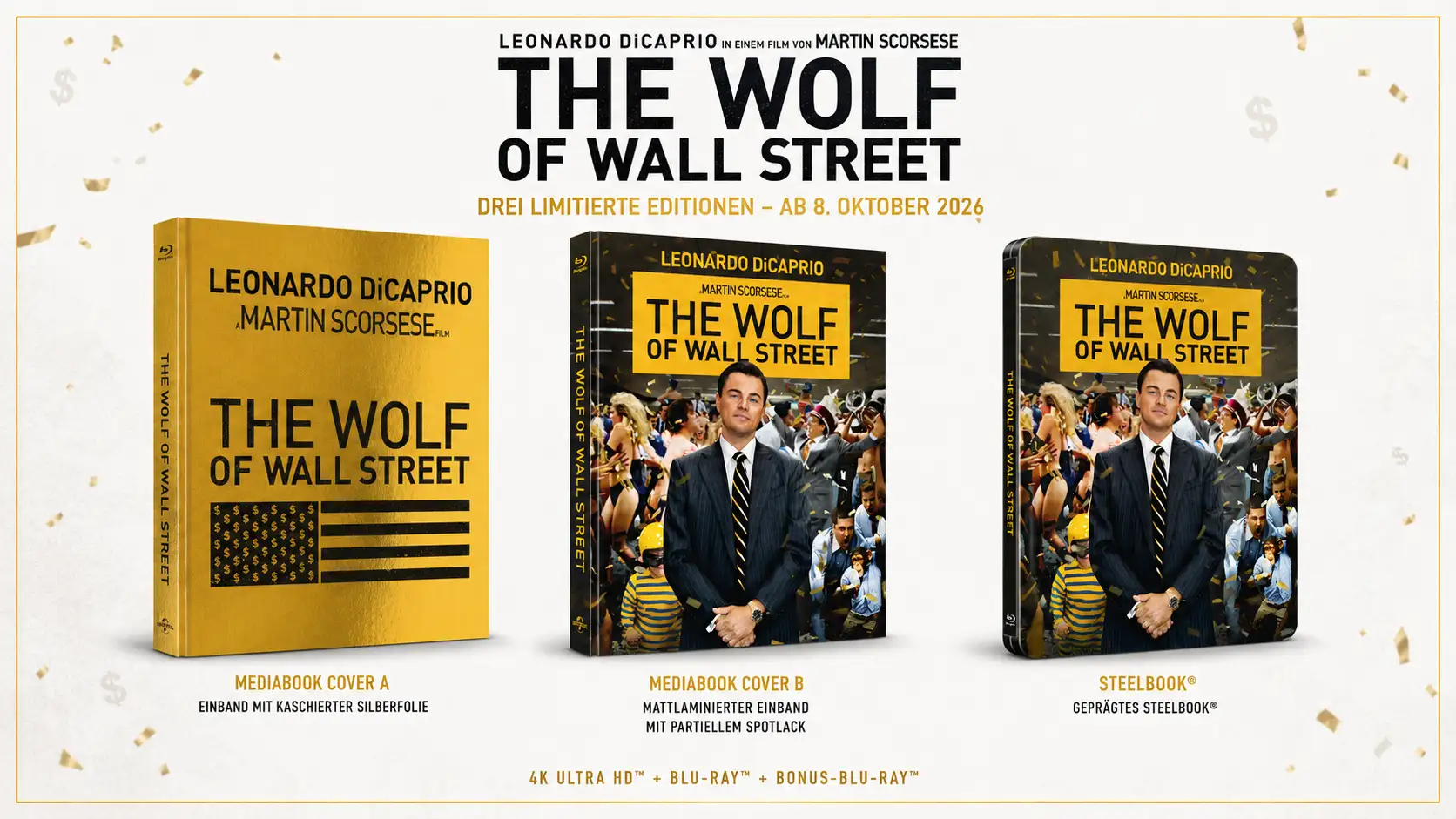 Capelight Pictures veröffentlicht "The Wolf of Wall Street" in drei limitierten Editionen