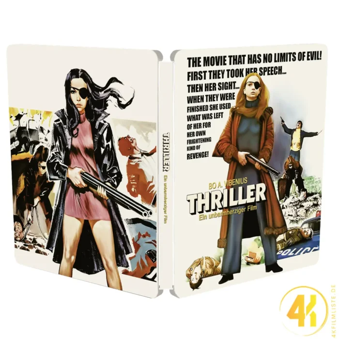 Thriller: ein unbarmherziger Film (Cover B) – 4K Steelcase (UHD + 2x Blu-ray Disc + 2x Bonus Blu-ray)