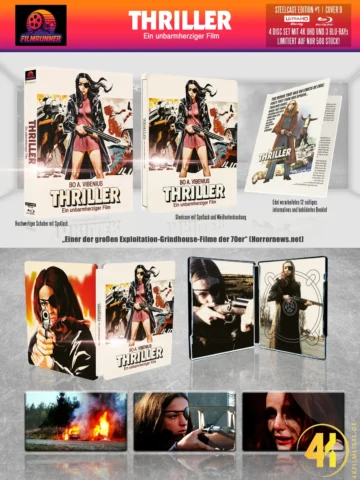 Thriller: ein unbarmherziger Film (Cover D) – 4K Steelcase (UHD + 2x Blu-ray Disc + 2x Bonus Blu-ray)