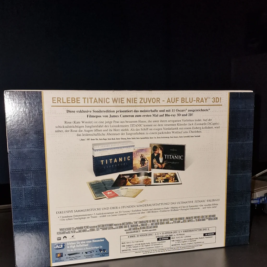 Titanic Blu-ray Edition Backcover
