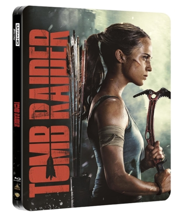 Tomb Raider 4K Steelbook Seitenansicht Frontcover ohne FSK Logo
