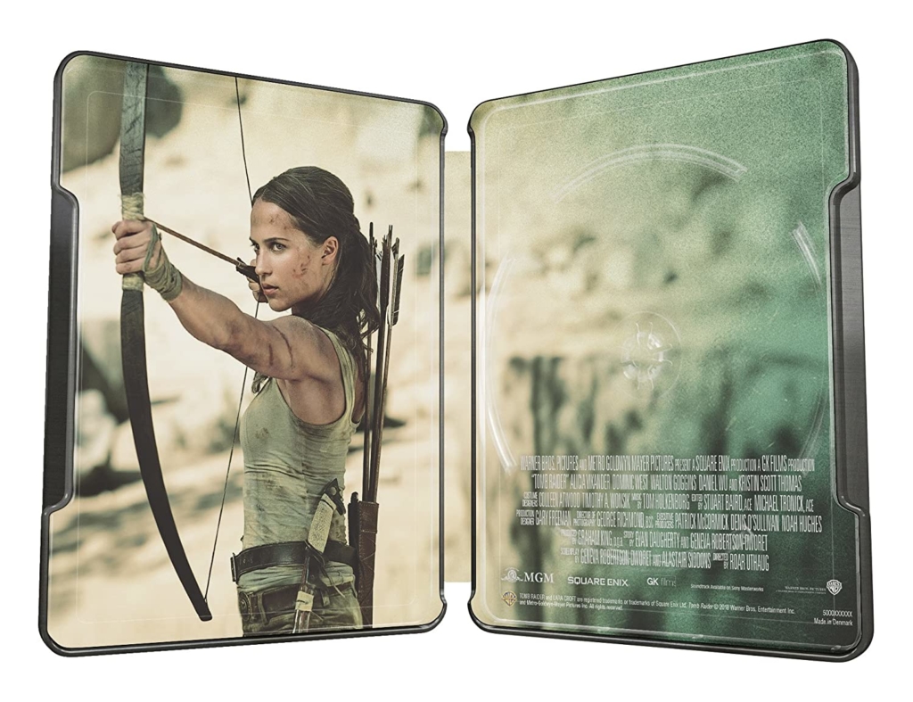 Tomb Raider 4K Steelbook Inlay (Innenansicht) mit Lara Croft