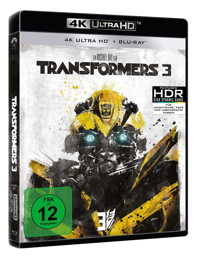 Transformers 3 4K Blu-ray (Die dunkle Seite des Mondes) (Cover mit Bumblebee)