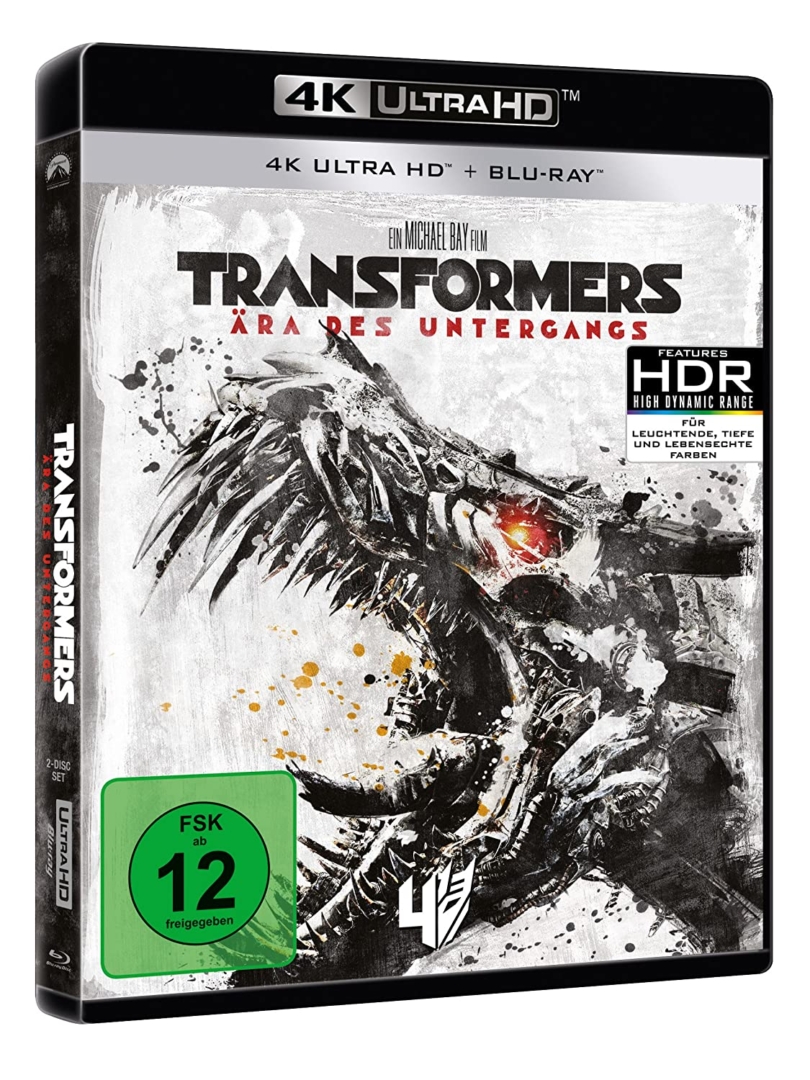 Transformers 4: Ära des Untergangs 4K Blu-ray Disc mit dem Dinobot Grimlock (T-Rex)