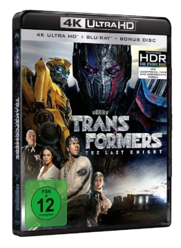 Transformers 5 4K Blu-ray Disc mit Optimus Prime und Mark Wahlberg