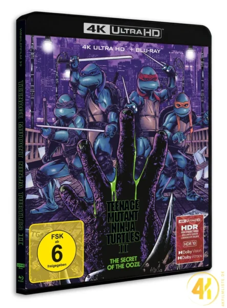 Turtles II Ooze 4K Blu-ray Cover B Ultra HD Blu-ray Disc