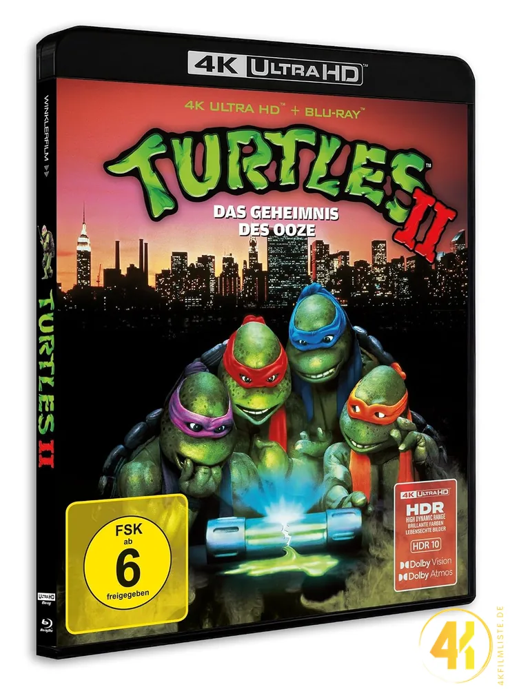 Turtles II Ooze Seitenansicht 4K Blu-ray Ultra HD Blu-ray Disc