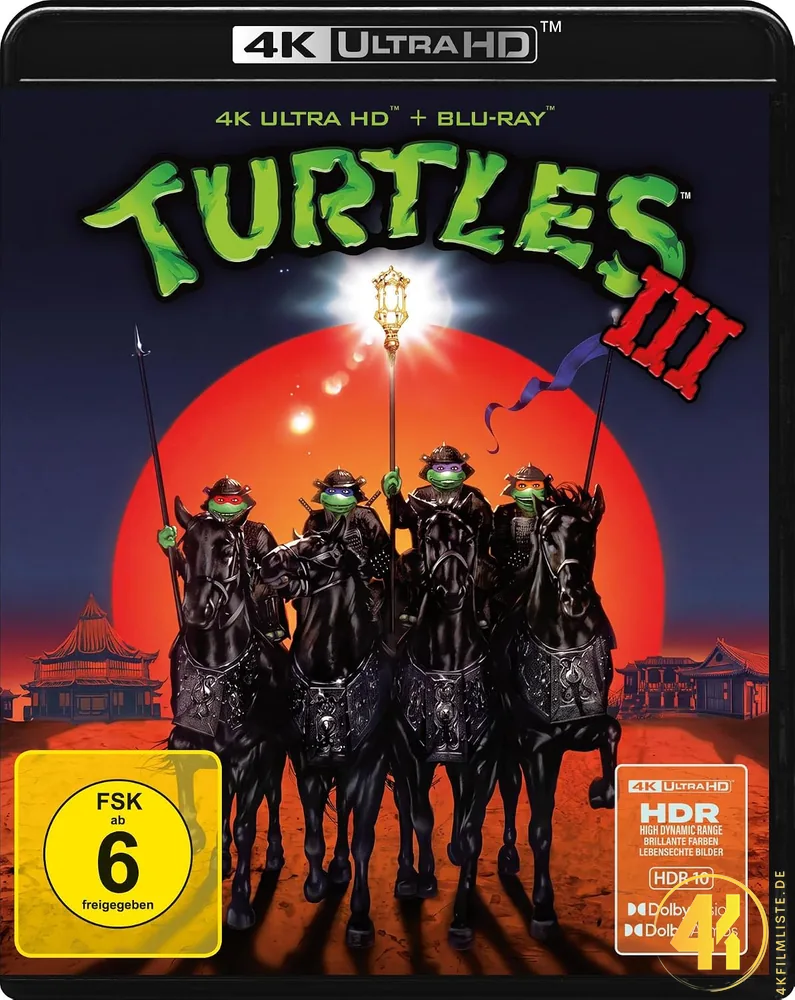 Turtles III Frontcover 4K Blu-ray Ultra HD Blu-ray Disc