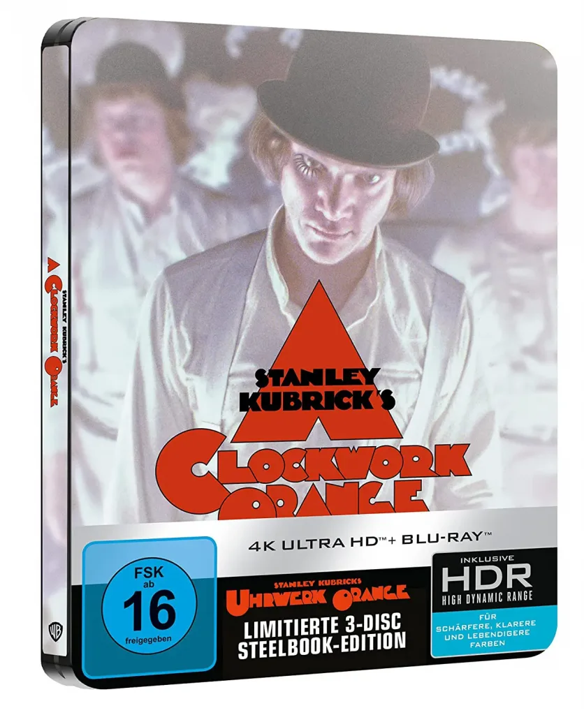 Uhrwerk Orange 3 Disc Limited 4K Steelbook Edition (3D Ansicht)