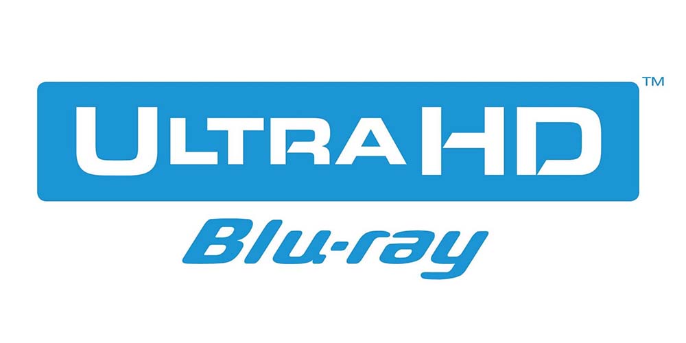 Blaues Logo der Ultra HD Blu-ray Disc für Filme