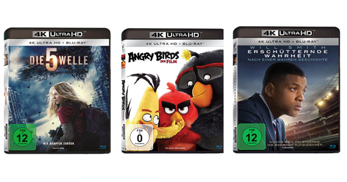 Top Titel auf 4k Ultra HD Blu-ray Disc reduziert