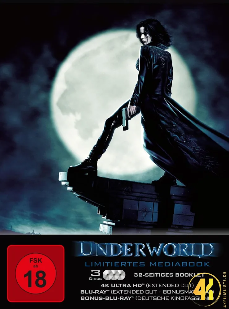 Underworld Extended Cut 4K Mediabook Ultra HD Blu-ray Disc