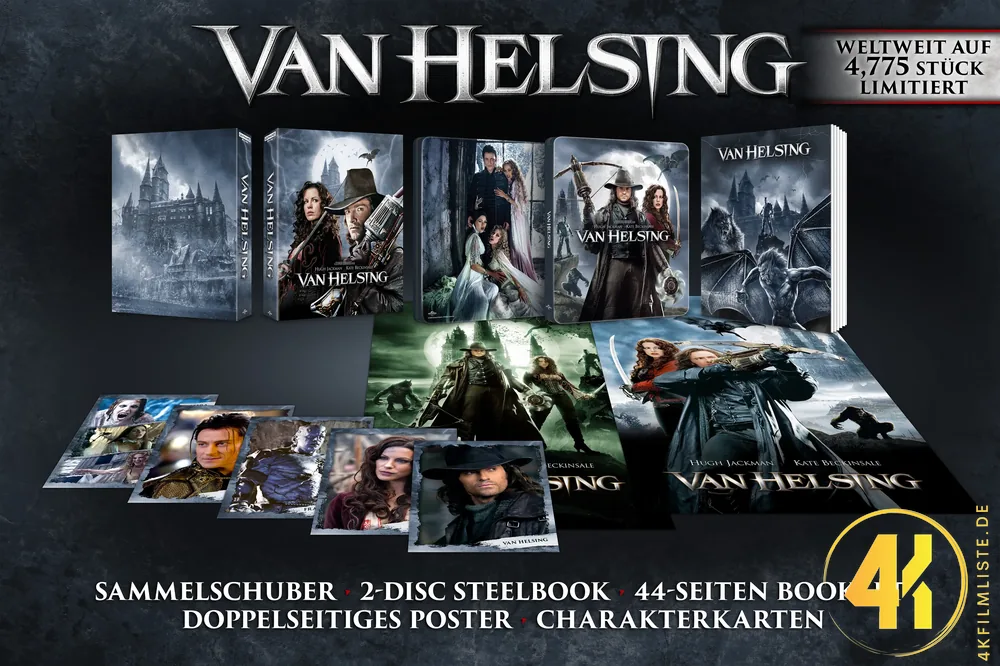 Van Helsing Collectors Edition Pappschuber Booklet 4K Steelbook Ultra HD Blu-ray Disc