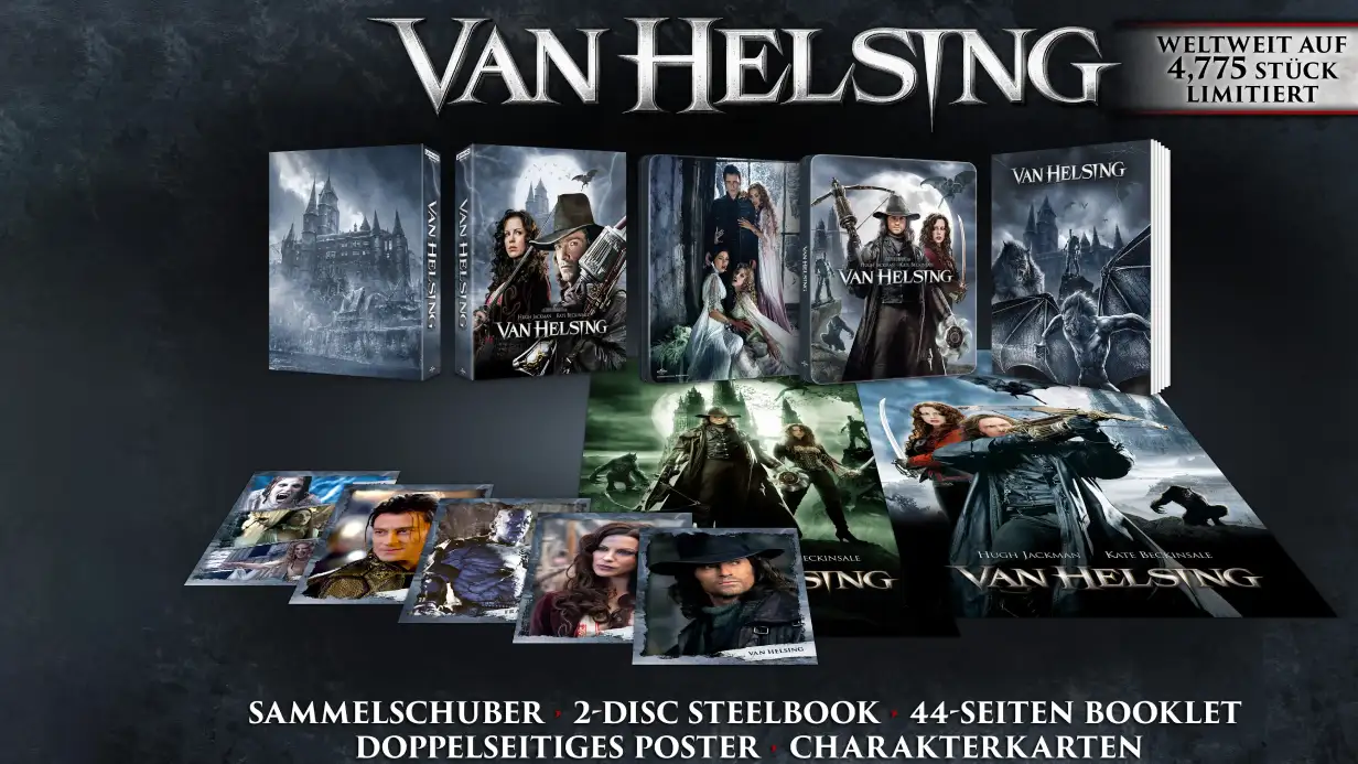 Vergleich zwischen Steelbook und Van Helsing UHD Collector's Edition