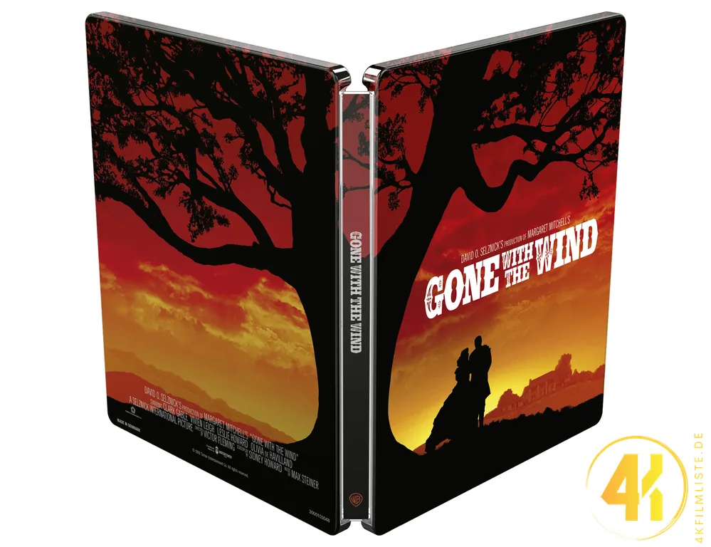 Vom Winde verweht Frontcover und Backcover 4K Steelbook Ultra HD Blu-ray Disc
