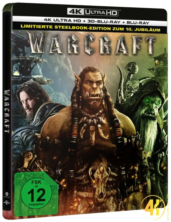 Warcraft: The Beginning – 4K Steelbook (UHD + Blu-ray Disc + 3D)