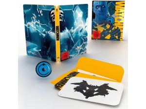 Watchmen - 4K Steelbook im Pappschuber mit Rorschach Test Cards und Dr. Manhattan UHD Steelbook