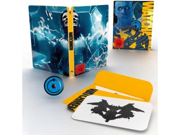 Watchmen - 4K Steelbook im Pappschuber mit Rorschach Test Cards und Dr. Manhattan UHD Steelbook