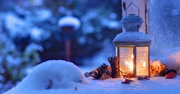 Bild vom Licht im Schnee