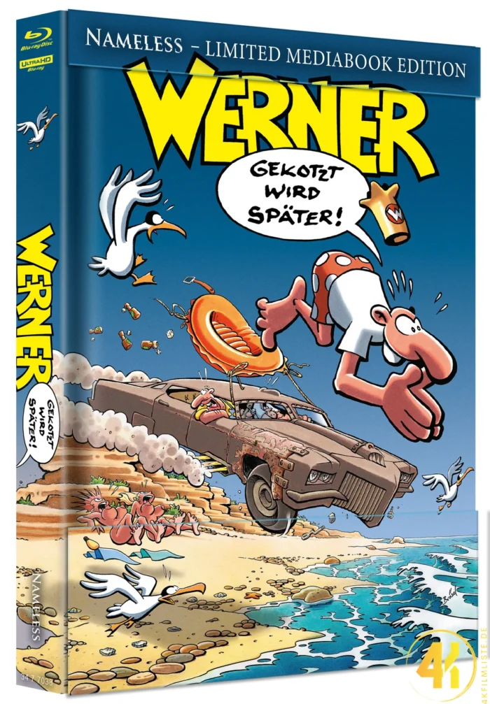 Werner: Gekotzt wird später! (Cover B) – 4K Mediabook (UHD + Blu-ray Disc)