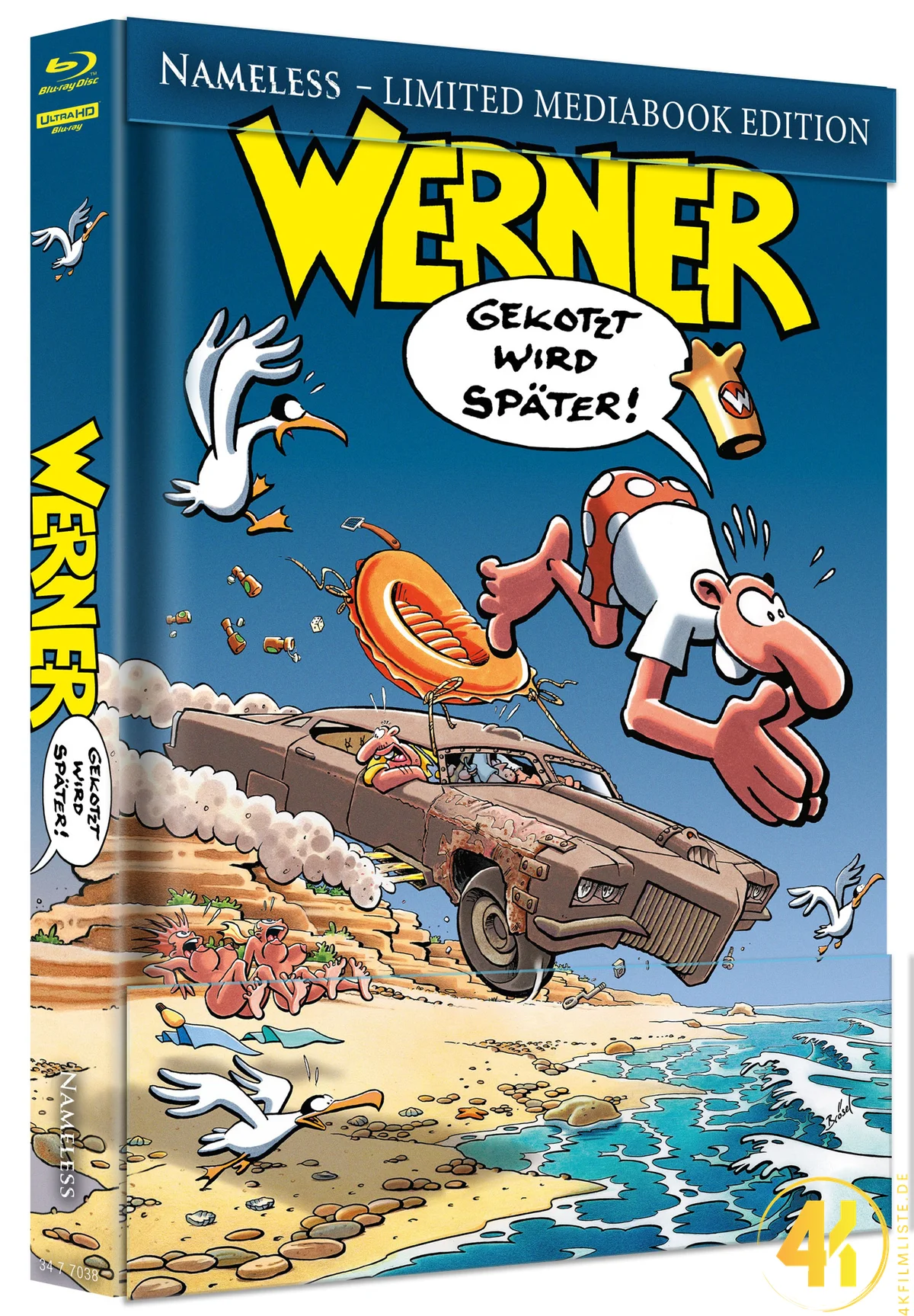 Werner: Gekotzt wird später! (Cover A) – 4K Mediabook (UHD + Blu-ray Disc)