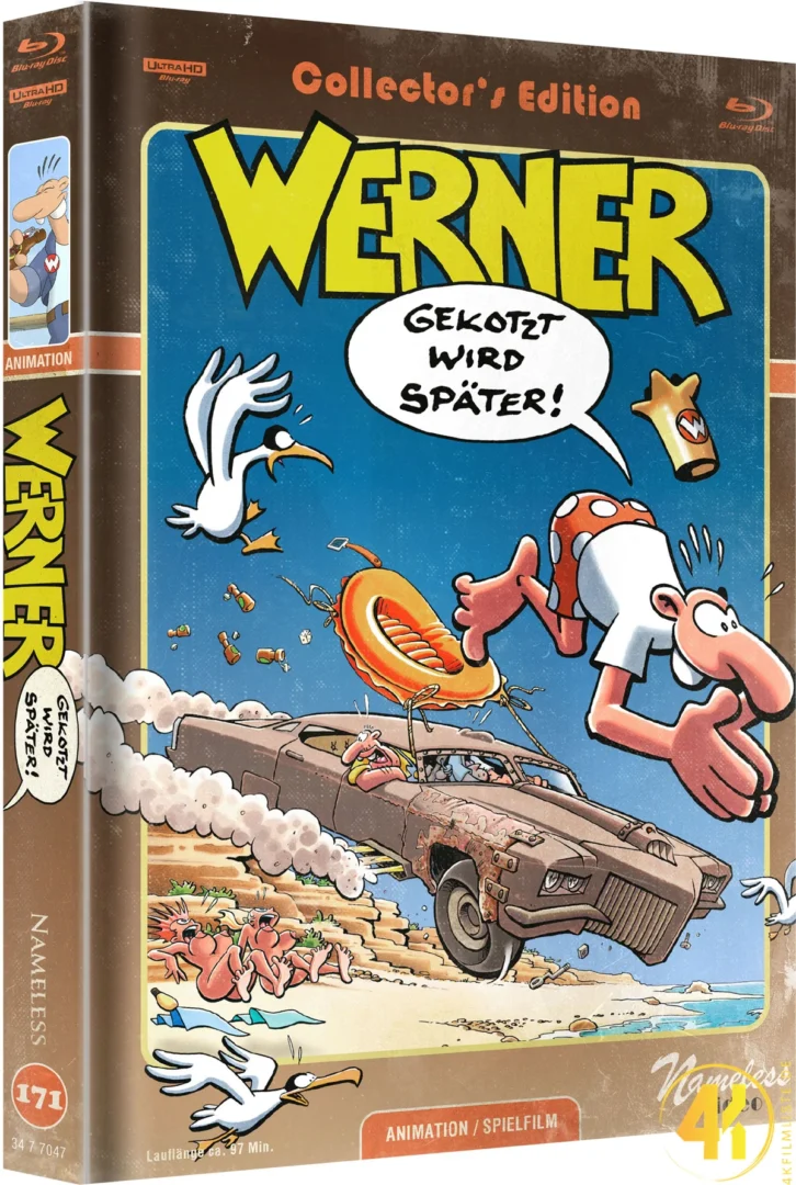 Werner Gekotzt wird später Cover C 4K Mediabook Ultra HD Blu-ray Disc