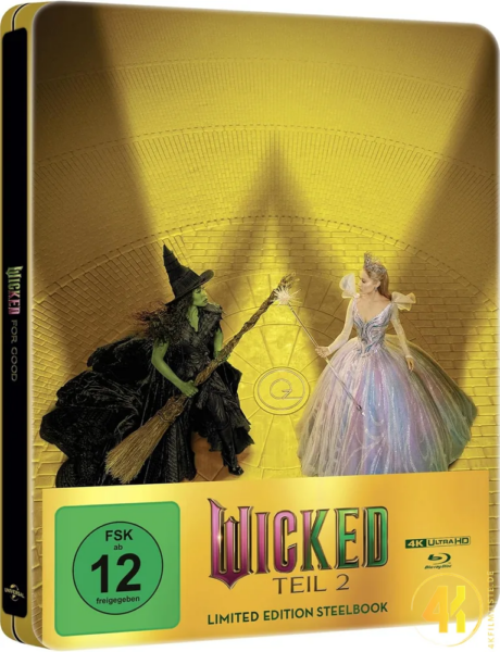 Wicked: Teil 2 (Cover B) – 4K Steelbook (UHD + Blu-ray Disc)