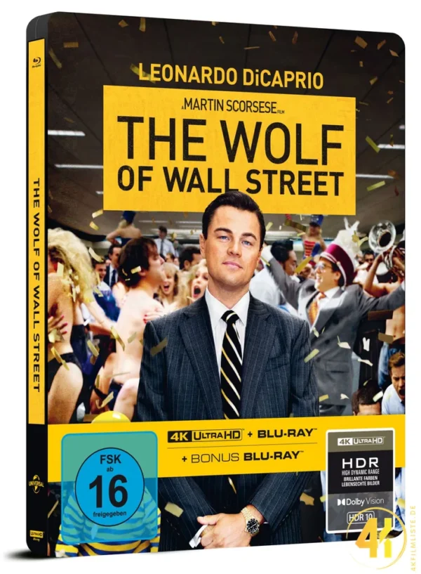 The Wolf of Wall Street – 4K Steelbook (UHD + Blu-ray Disc + Bonus Blu-ray)