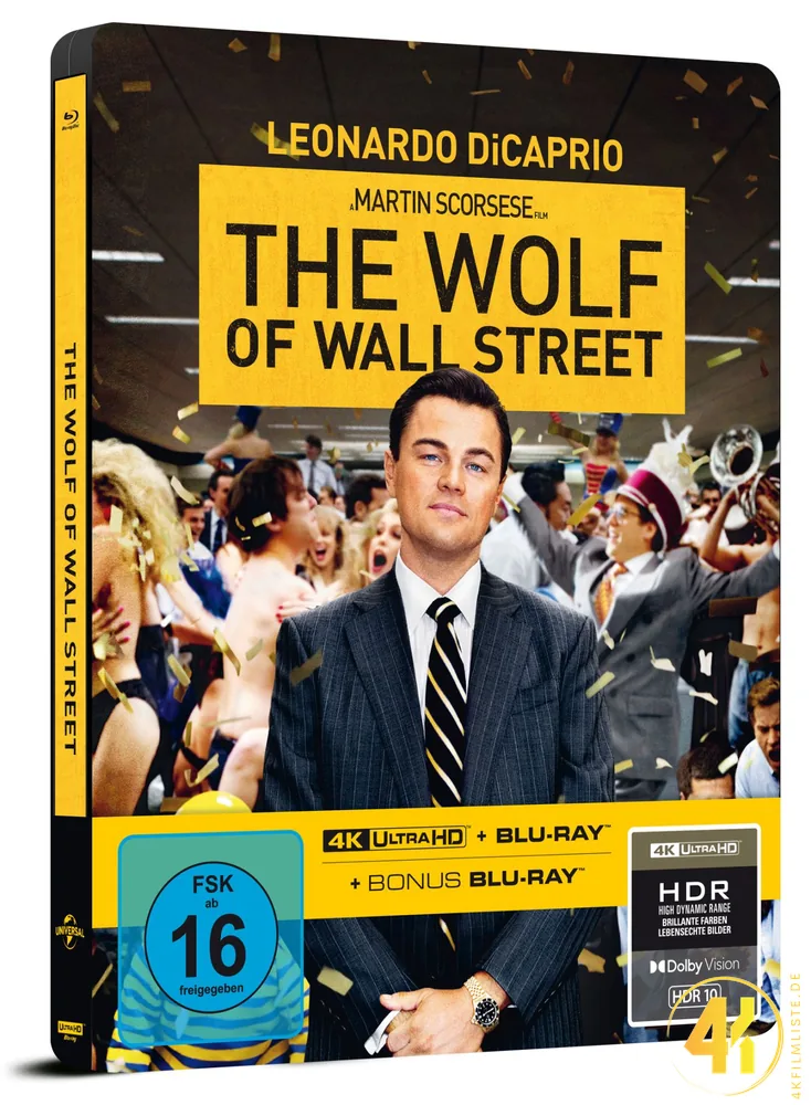 Wolf of Wall Street 4K Steelbook Ultra HD Blu-ray Disc
