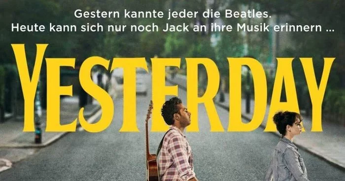 Yesterday Film Logo mit Lily James und Himesh Patel (in webp)