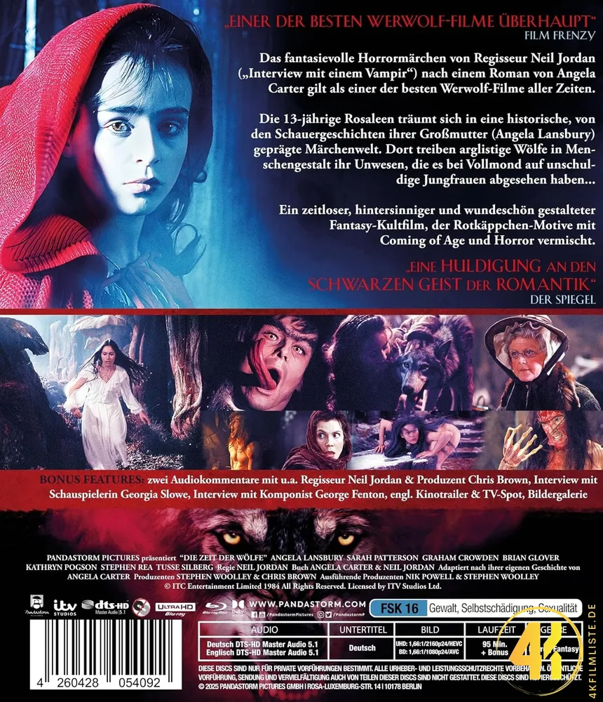 Zeit der Wölfe 4K Blu-ray Backcover Ultra HD Blu-ray Disc