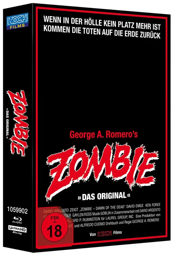 George A. Romeros Zombie (Dawn of the Dead) (Retro-VHS-Edition) – 4K Mediabook (Cover A) (UHD + Blu-ray Disc)