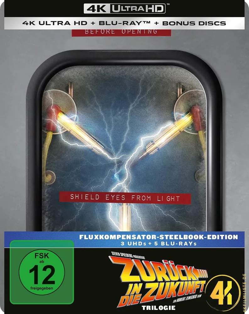 Zurück in die Zukunft Fluxkompensator Edition 4K Steelbook Ultra HD Blu-ray Disc