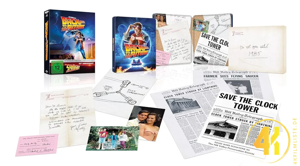 Zurück In Die Zukunft I 4K Steelbook Inlay 40th Anniversary Ultra HD Blu-ray Disc