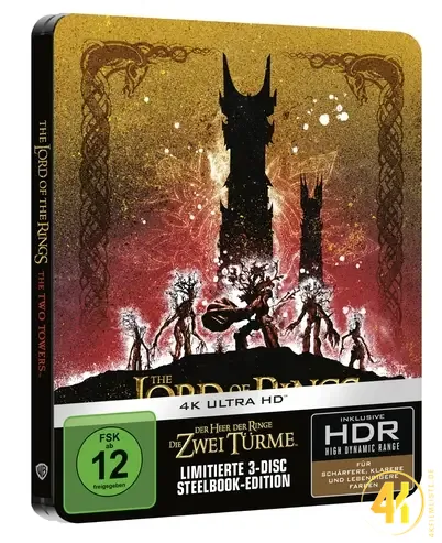herr der ringe die zwei türme 4K steelbook Ultra HD bluray disc
