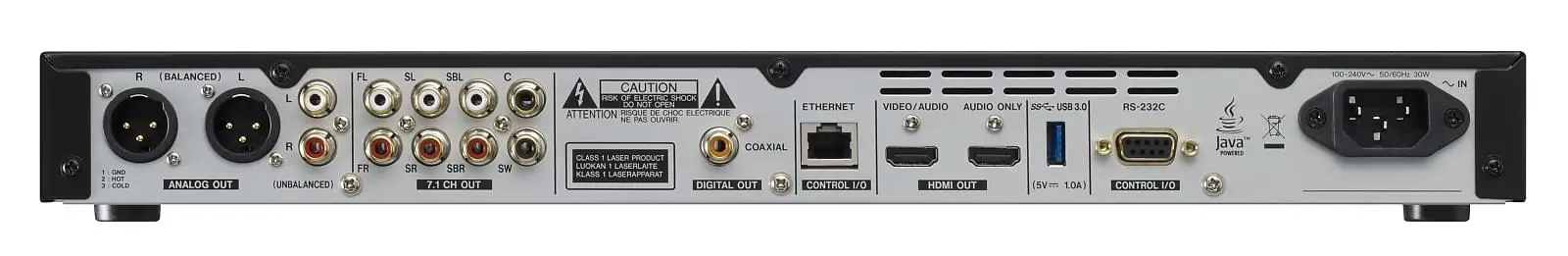 tascam bd 4k player hinten