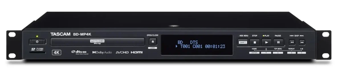 Tascam BD-MP4K – Ultra HD Blu-ray Disc Player