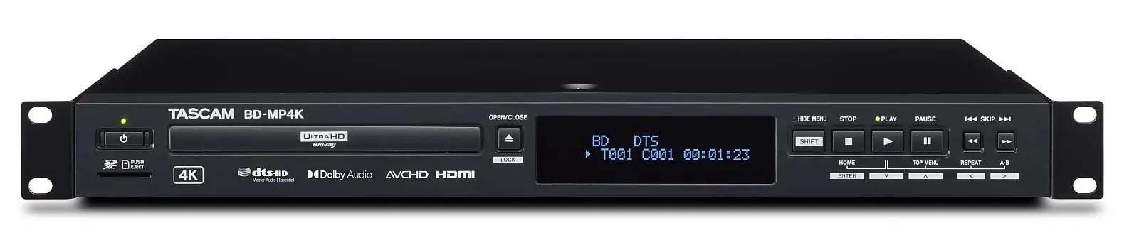 tascam bd mp4k ultra hd blu ray disc player